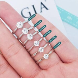 ขนาดเพชร เทียบขนาดเพชร ขนาดของเพชร 0.30ct 0.18ct 0.50ct 50ตัง