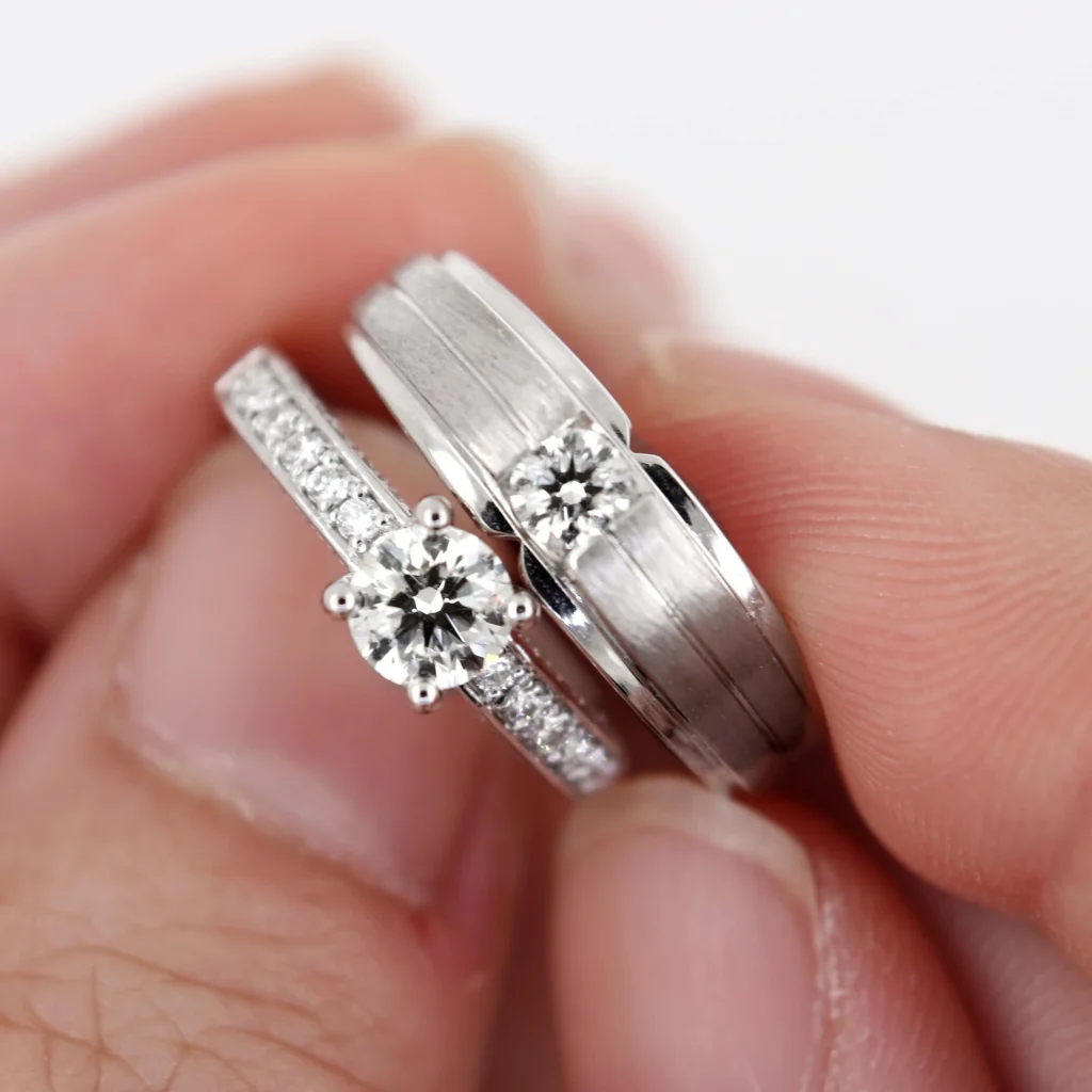 Wedding ring Couple ring GIA Diamond Ring Engagement ring แหวนคู่ แหวนแต่งงาน แหวนเพชรแท้